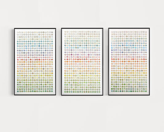 California Map Dot Triptych for the Sheraton, San Diego