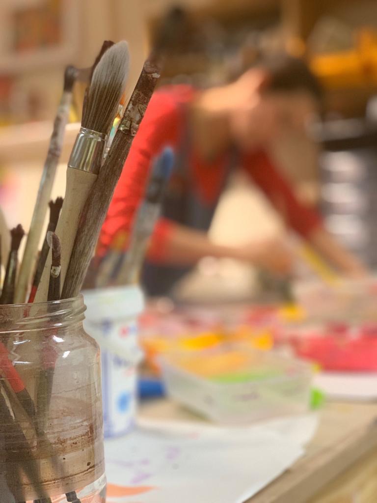 Three Hundred And Twenty Four Ombre Stripe Dots Painting