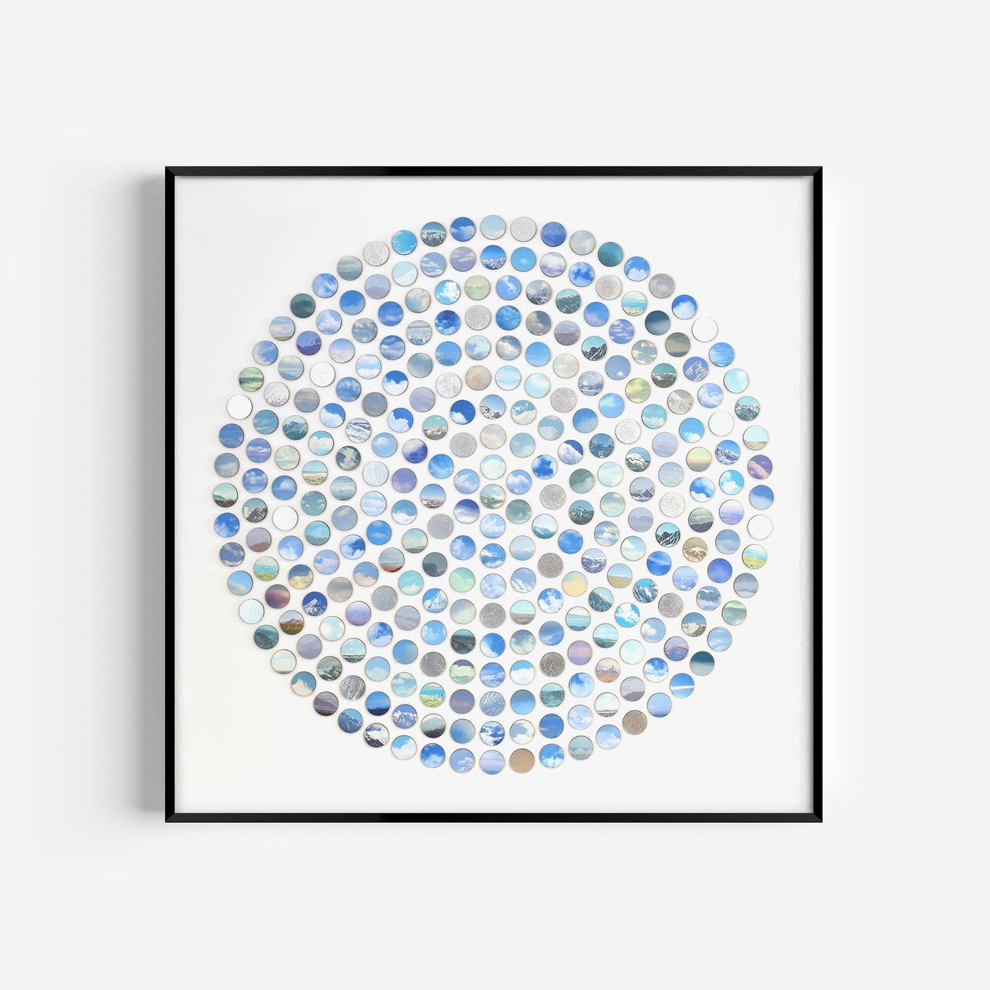 Silver Lining Sky Dots Circle Collage