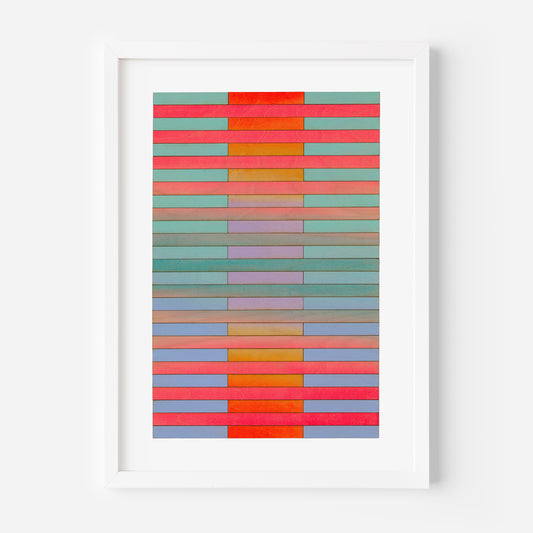 California Stripe Colour Study Print