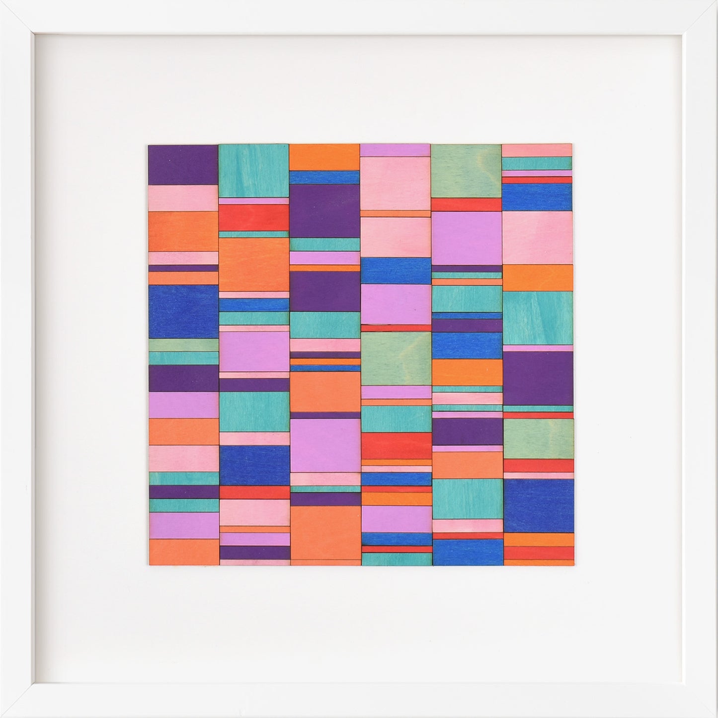 Intersecting Stripe Block Colour Study Painting