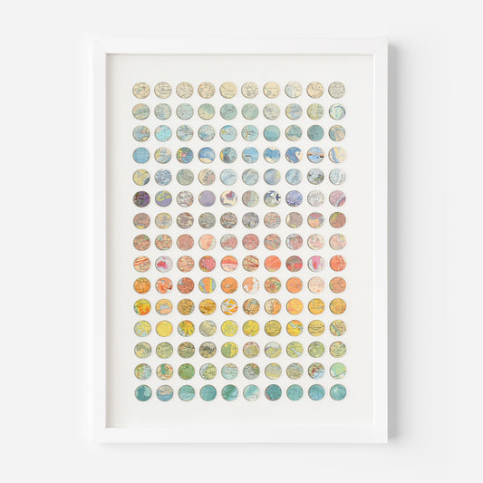 Rainbow dots artwork by Amelia Coward