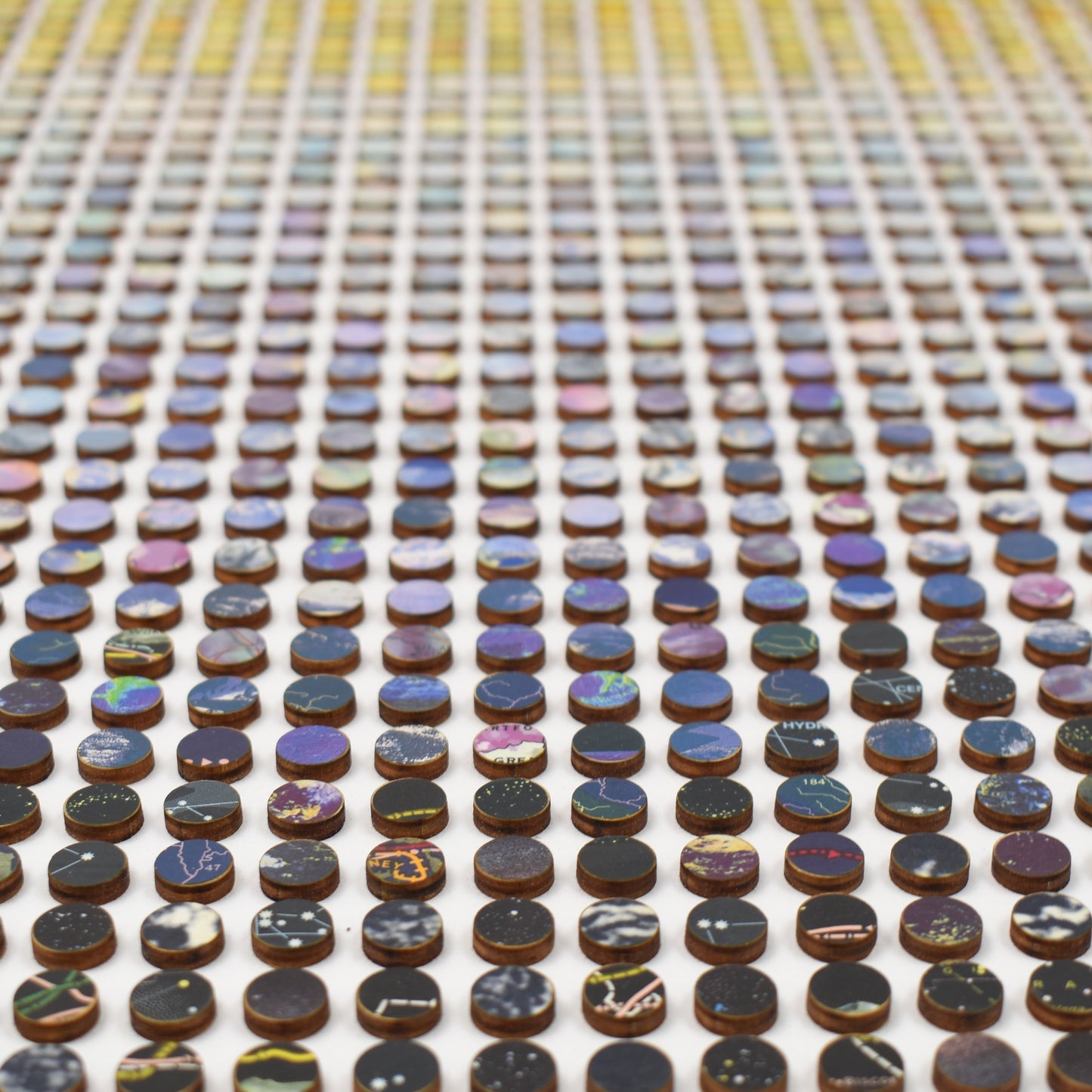One Thousand and Twenty Four Black to Yellow Map Dots Collage