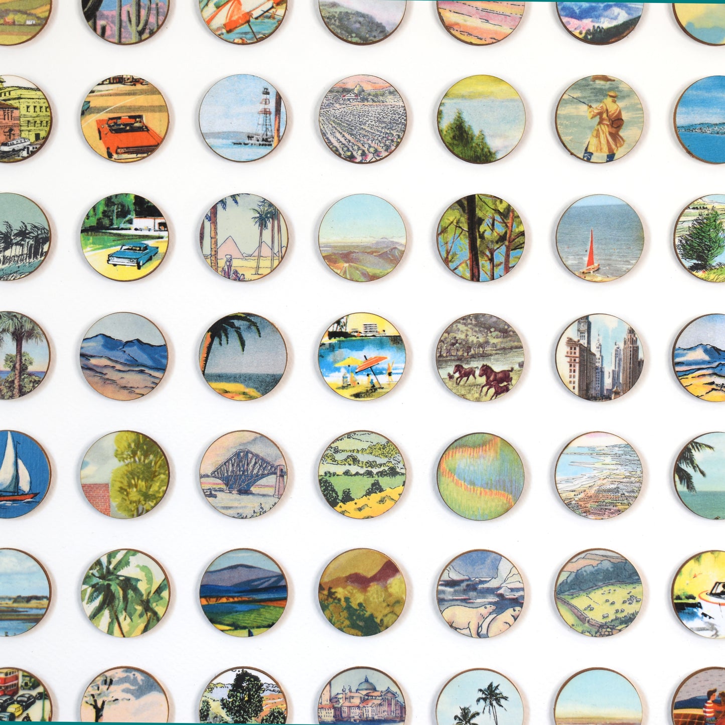 One Hundred Vintage Encyclopedia Dots Collage #3