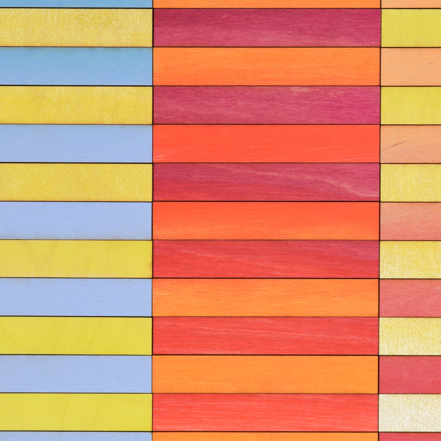 Orange and Blue Stripe Colour Study Painting
