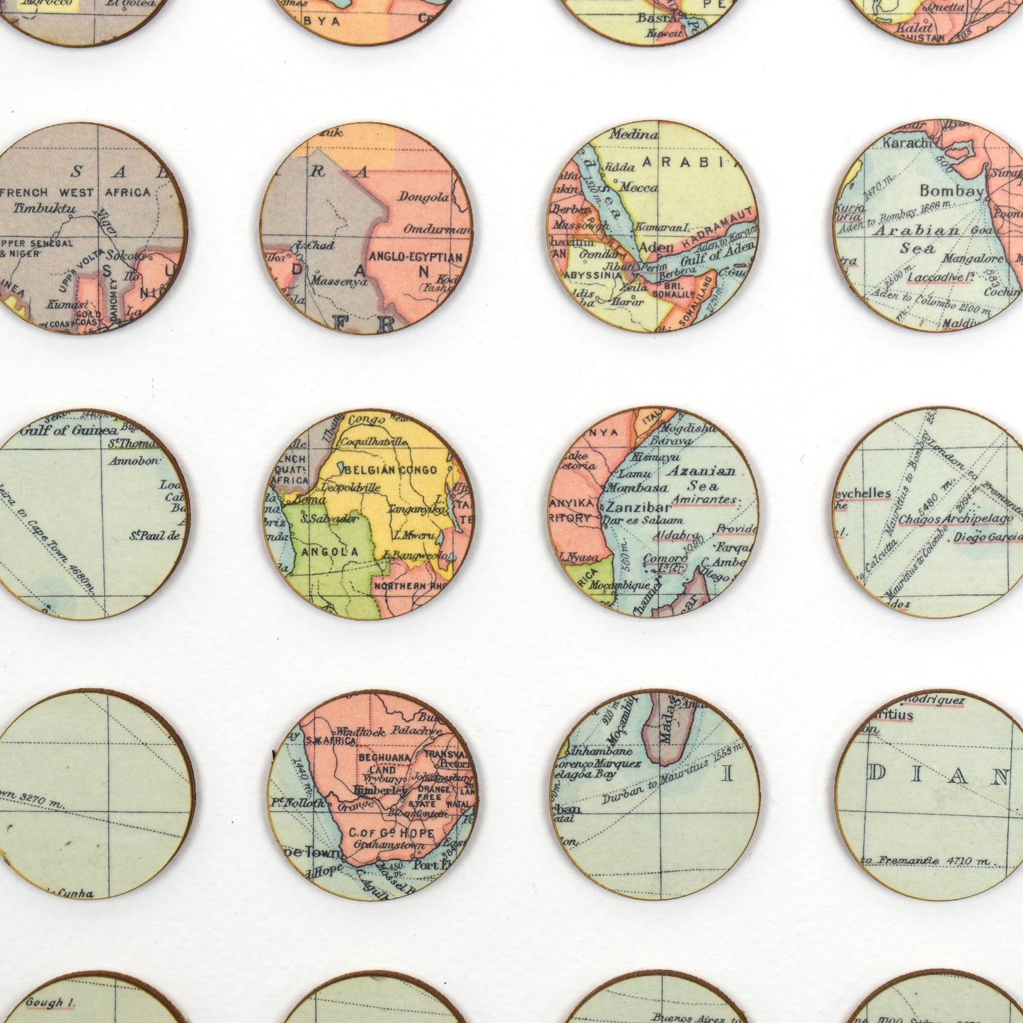 Eighty One Continuous World Map Dots Collage