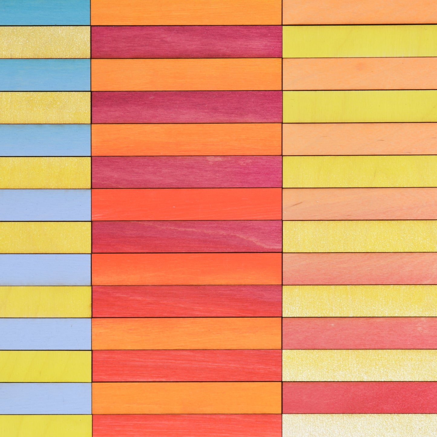Orange and Blue Stripe Colour Study Painting