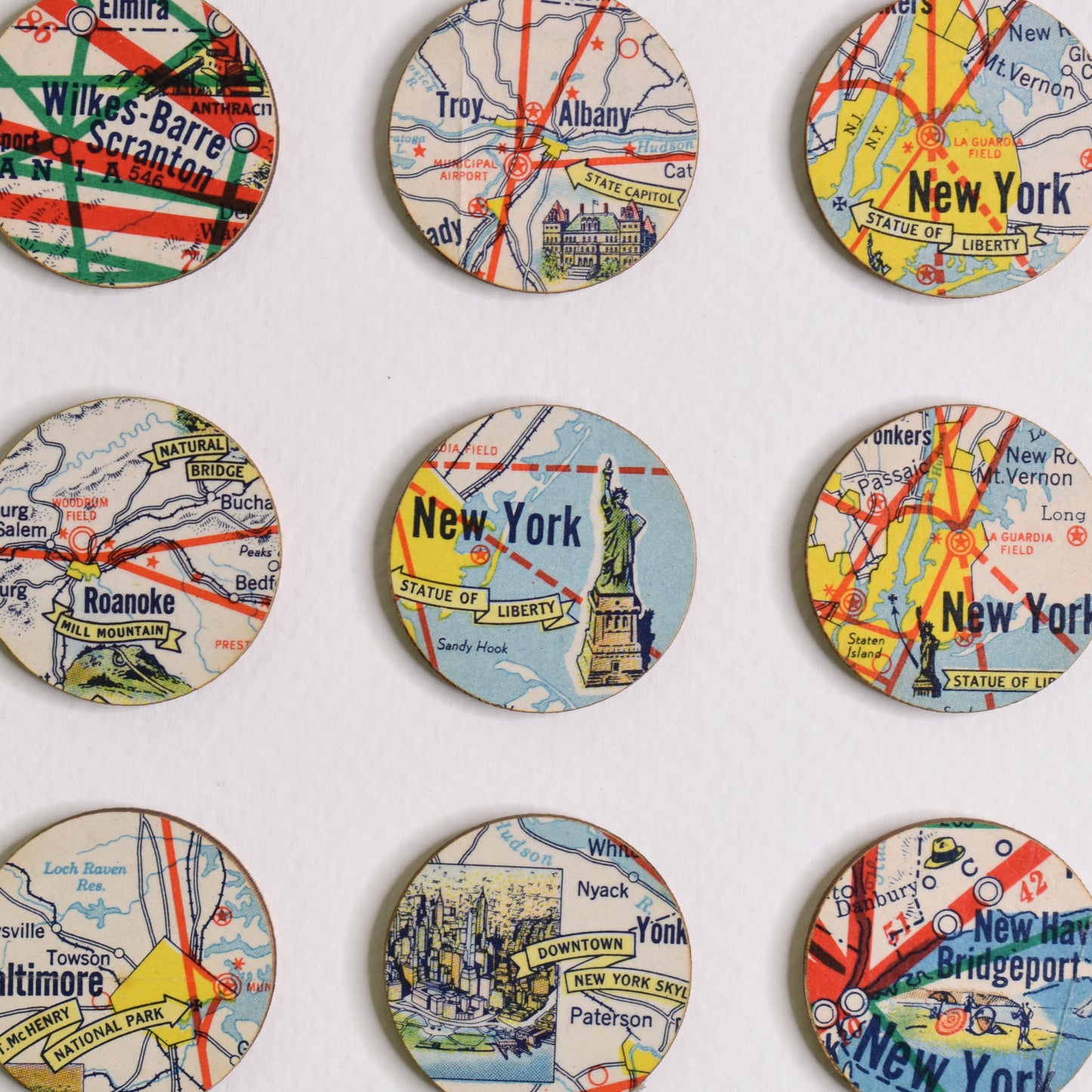 One Hundred Continuous USA Dots Collage