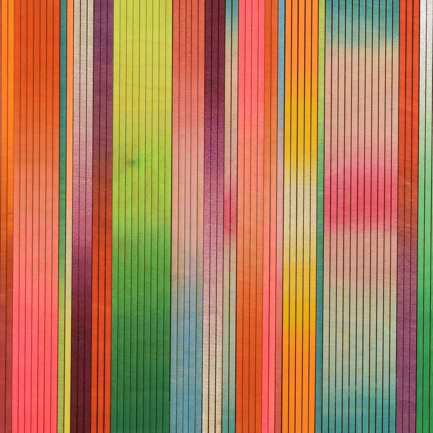Irregular Stripe Colour Study Painting, Landscape Red Ombre