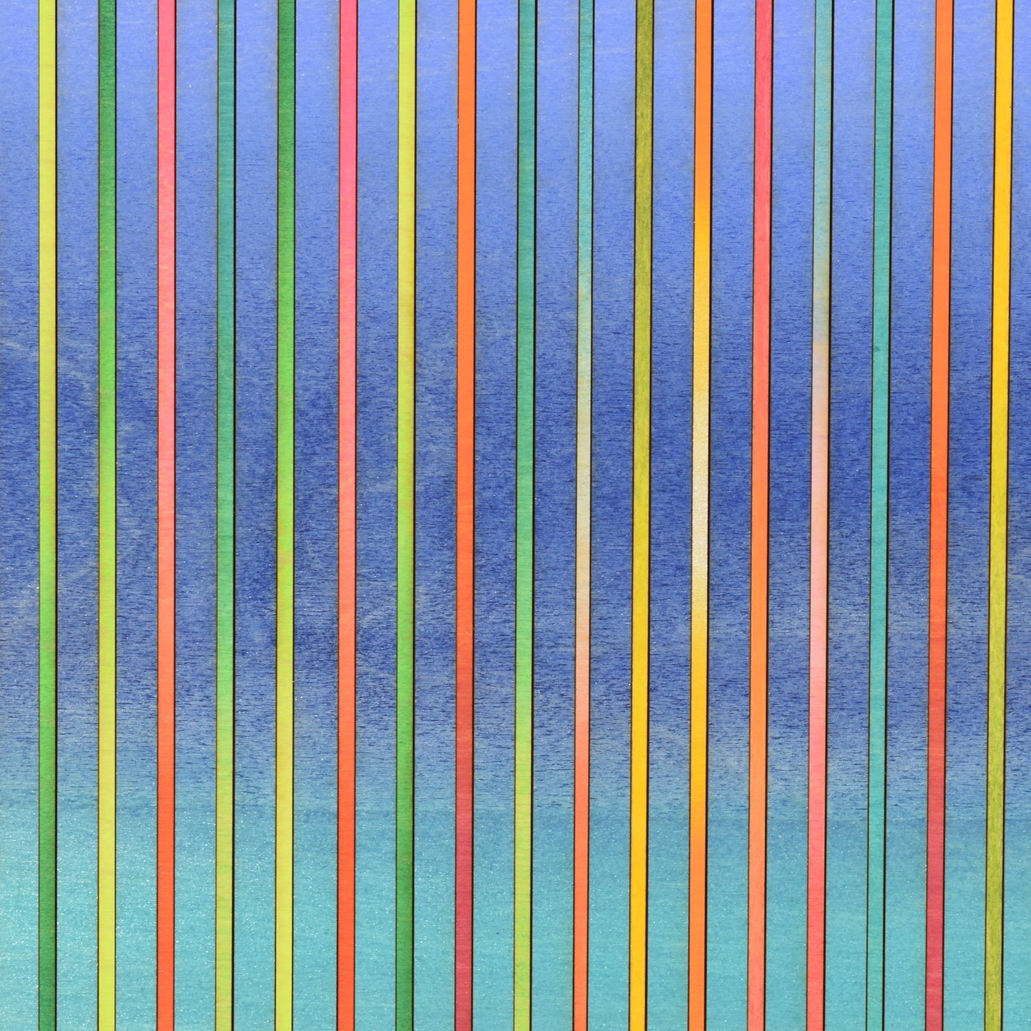 Narrow Stripe Colour Study Painting Aqua and Blue