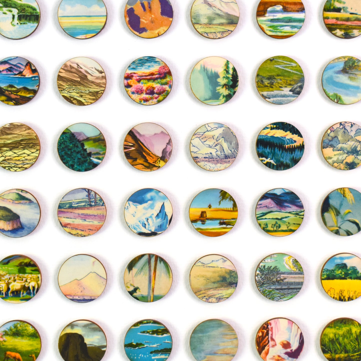 One Hundred Vintage Encyclopedia Dots Collage