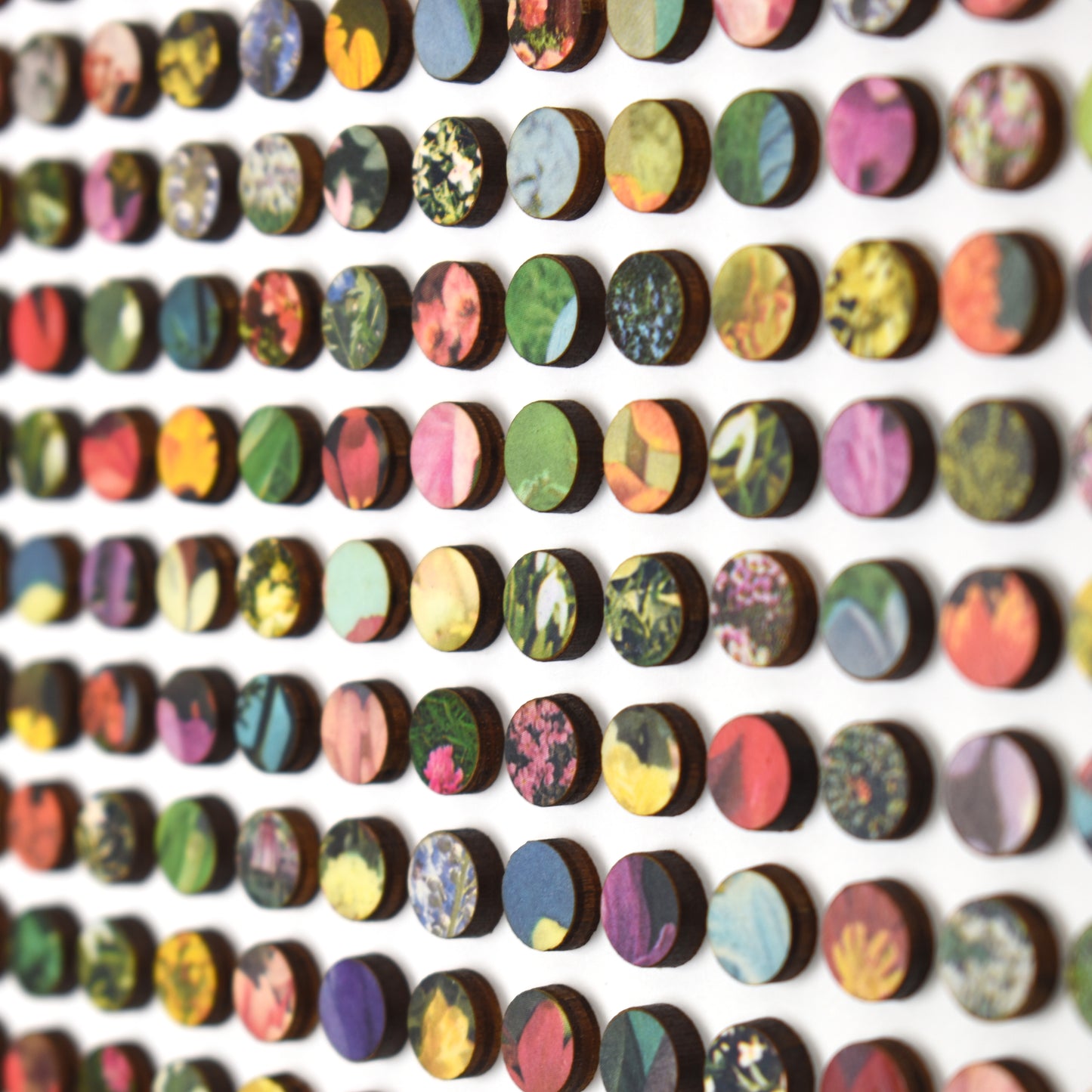 Two Hundred and Twenty Five Floral Dots Collage