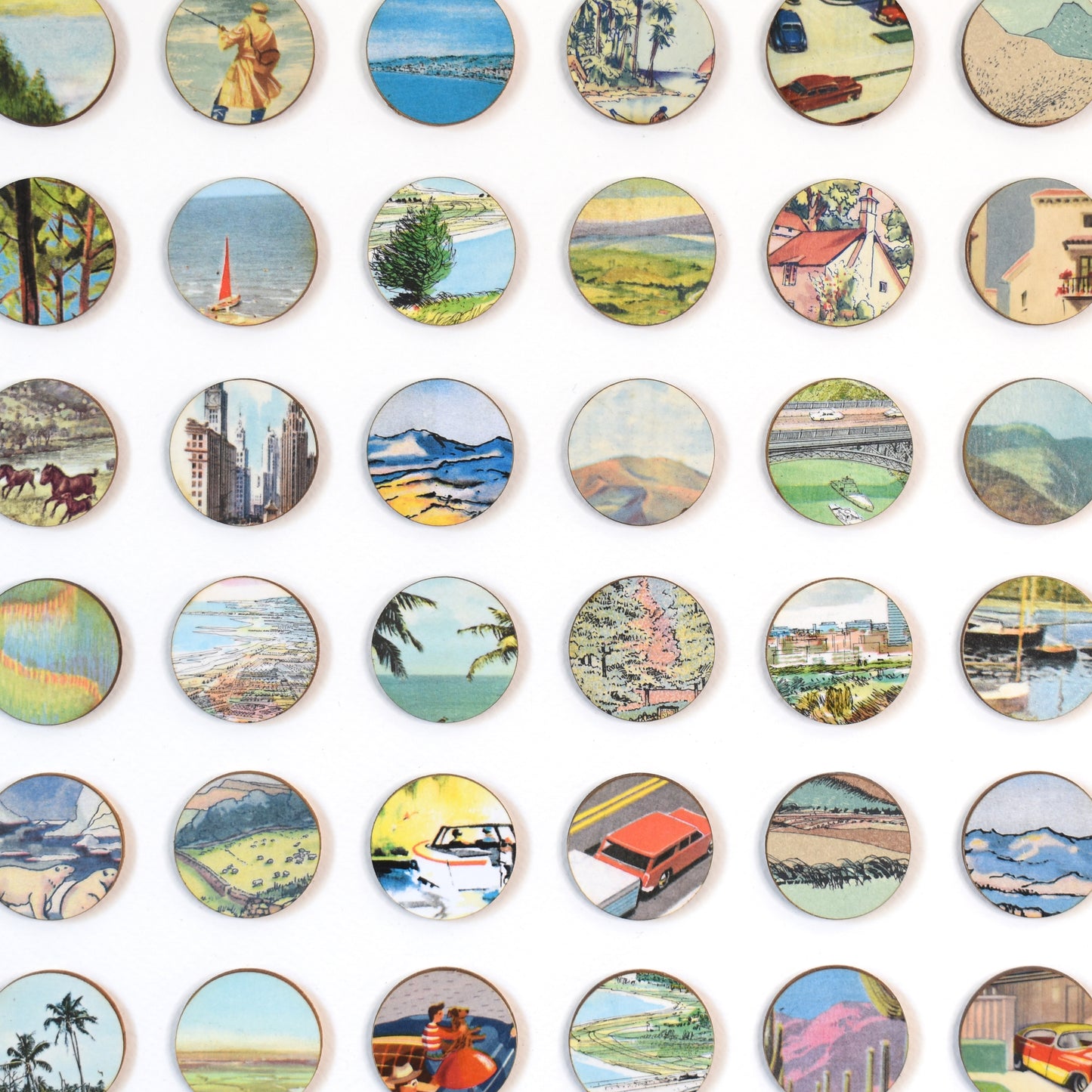 One Hundred Vintage Encyclopedia Dots Collage #3