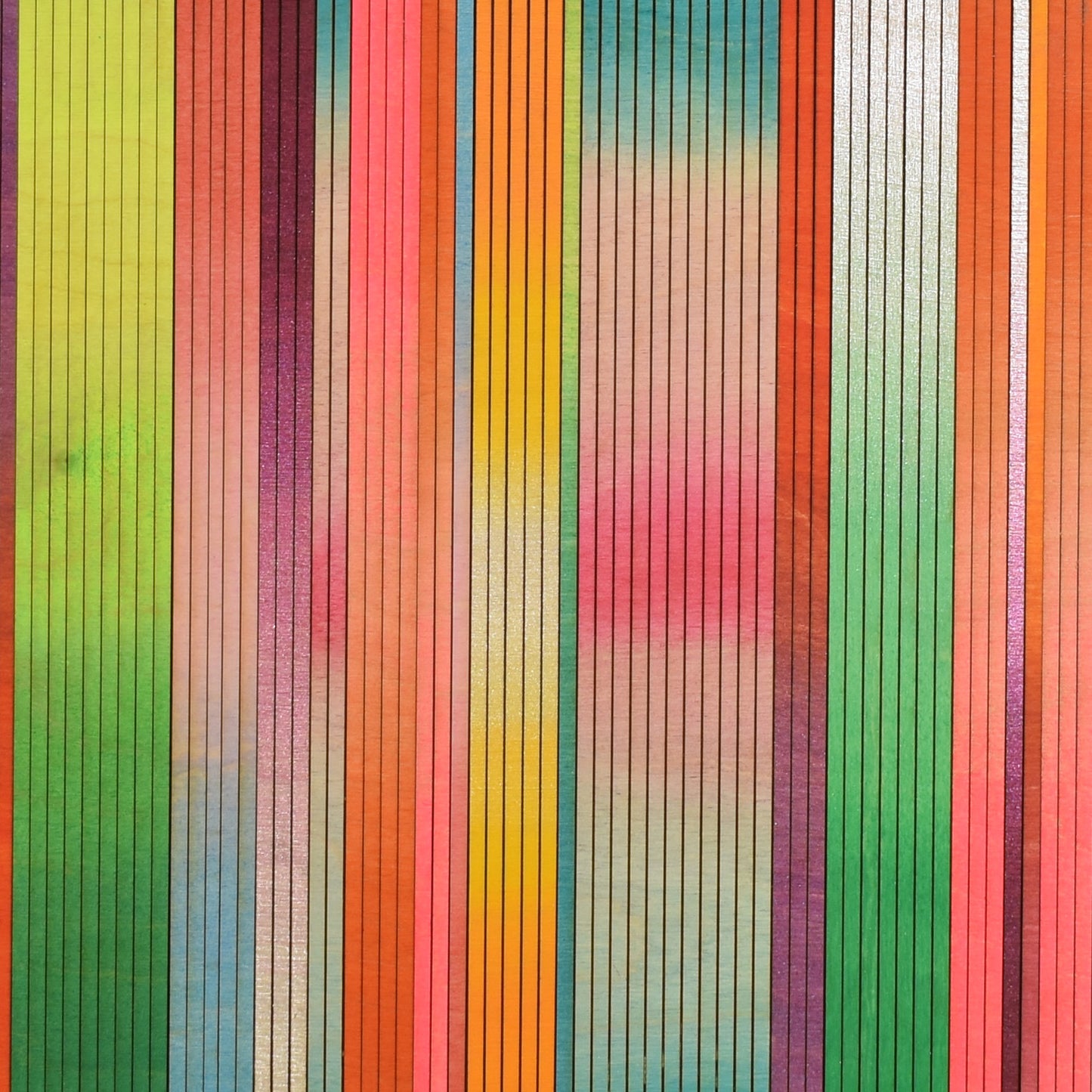 Irregular Stripe Colour Study Painting, Landscape Red Ombre