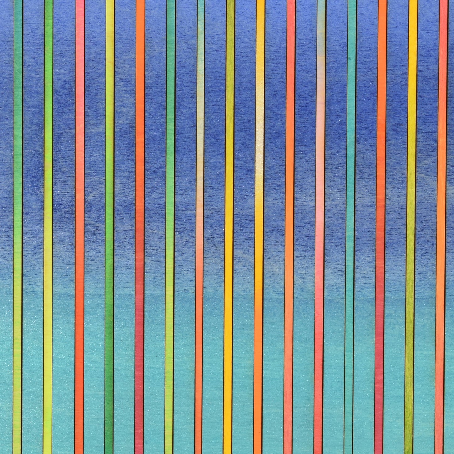 Narrow Stripe Colour Study Painting Aqua and Blue