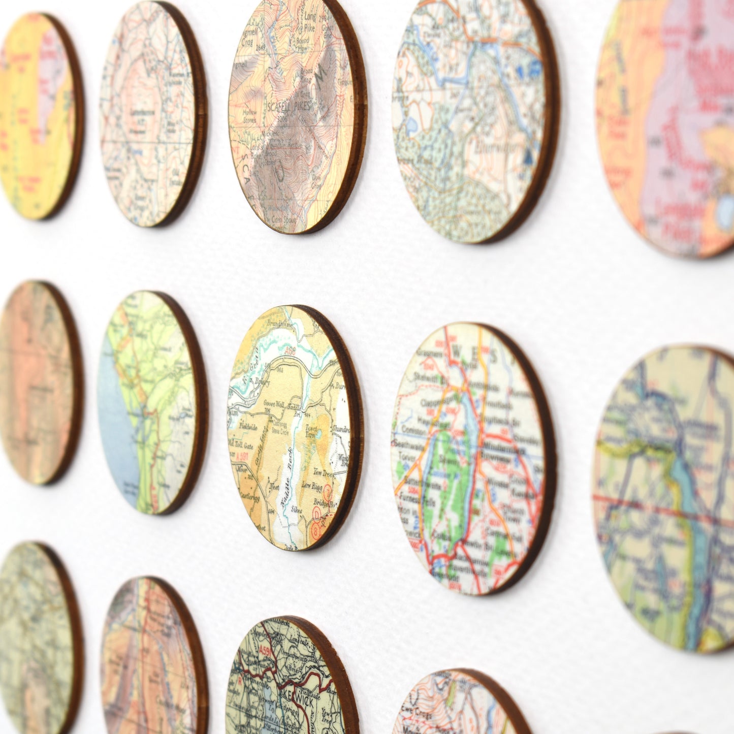 Forty Nine English Lakes Map Dots Collage