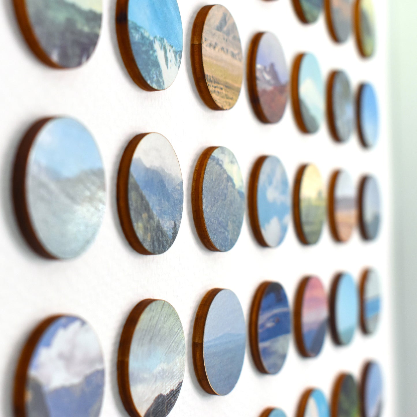 One Hundred Sky and Landscape Dots Collage