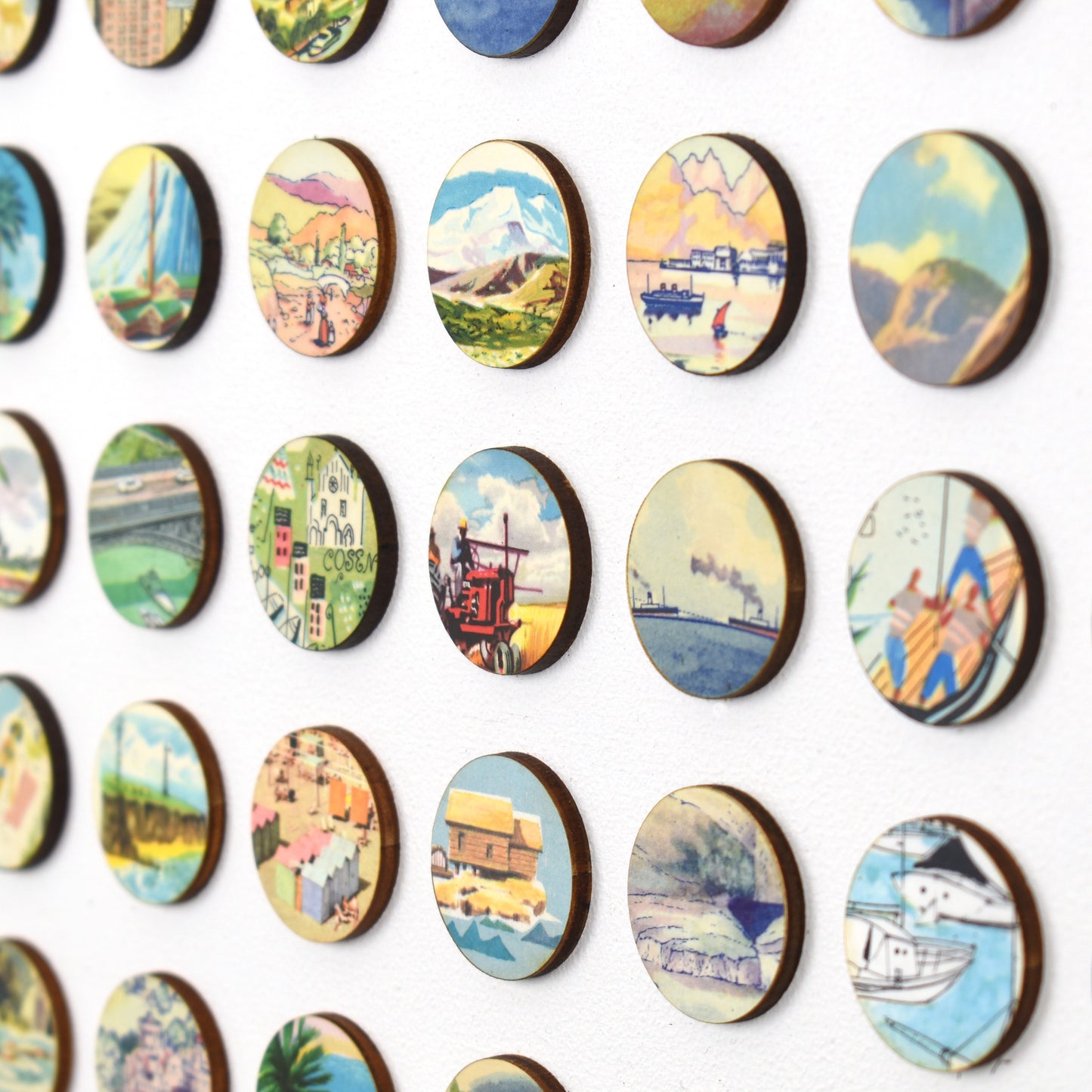 One Hundred Vintage Encyclopedia Dots Collage