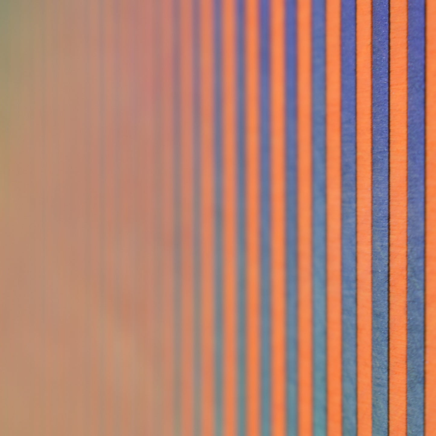 Narrow Stripe Colour Study Painting, Orange and Green
