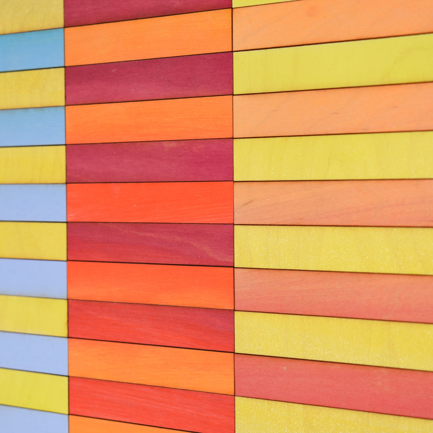 Orange and Blue Stripe Colour Study Painting