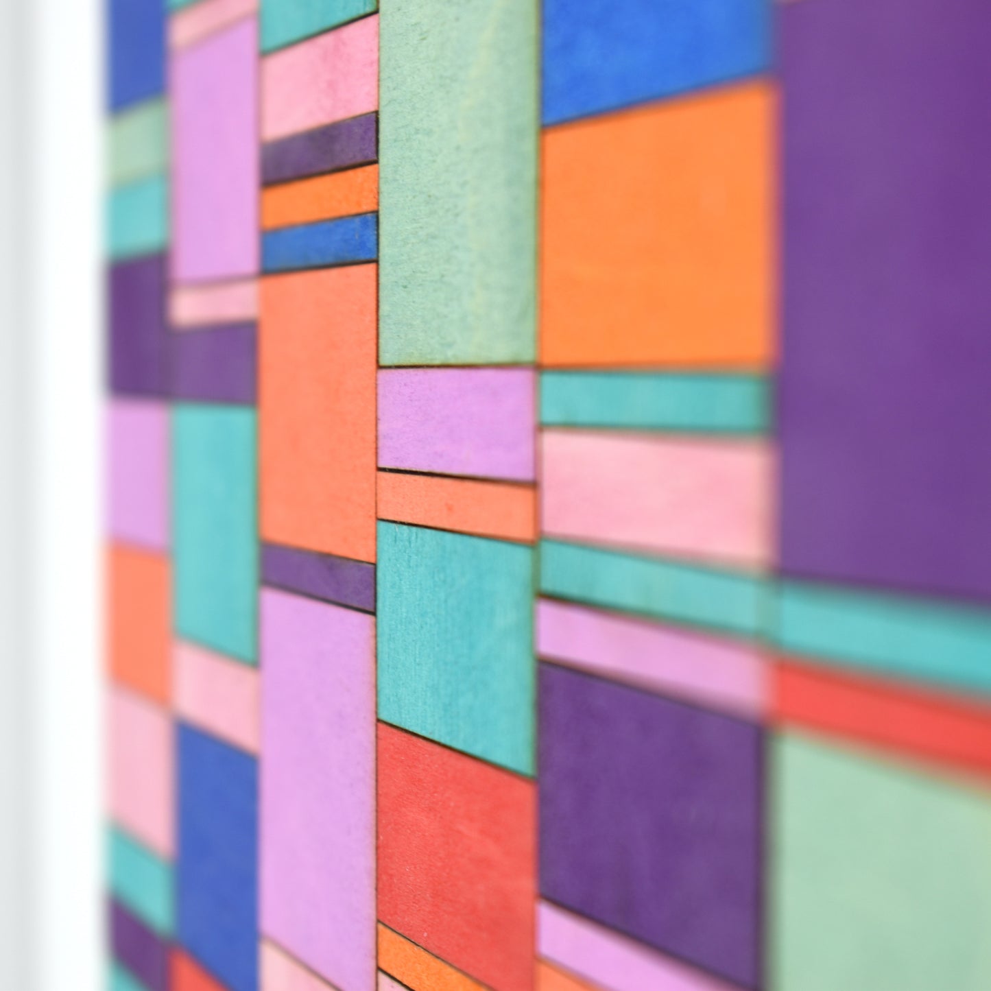 Intersecting Stripe Block Colour Study Painting