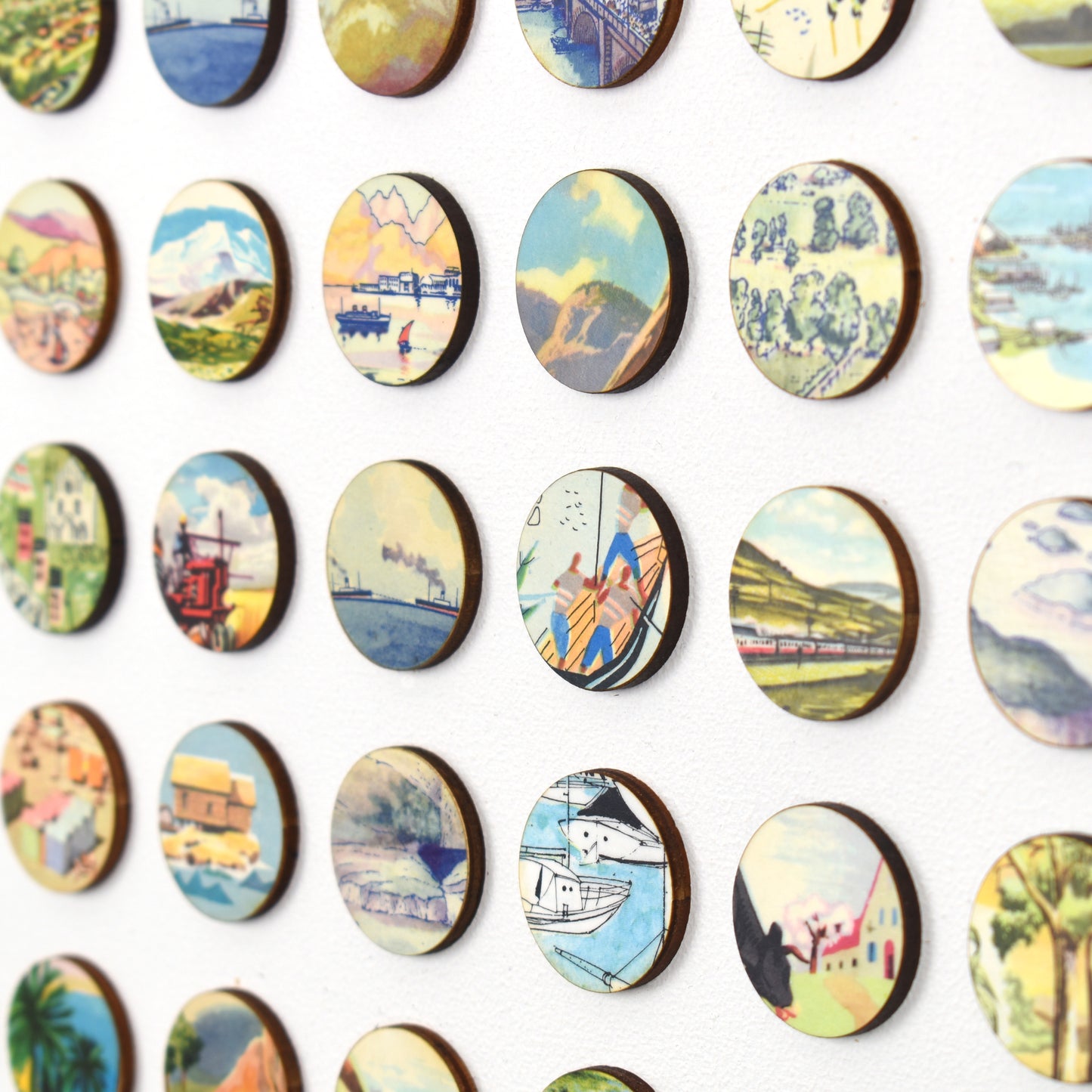 One Hundred Vintage Encyclopedia Dots Collage