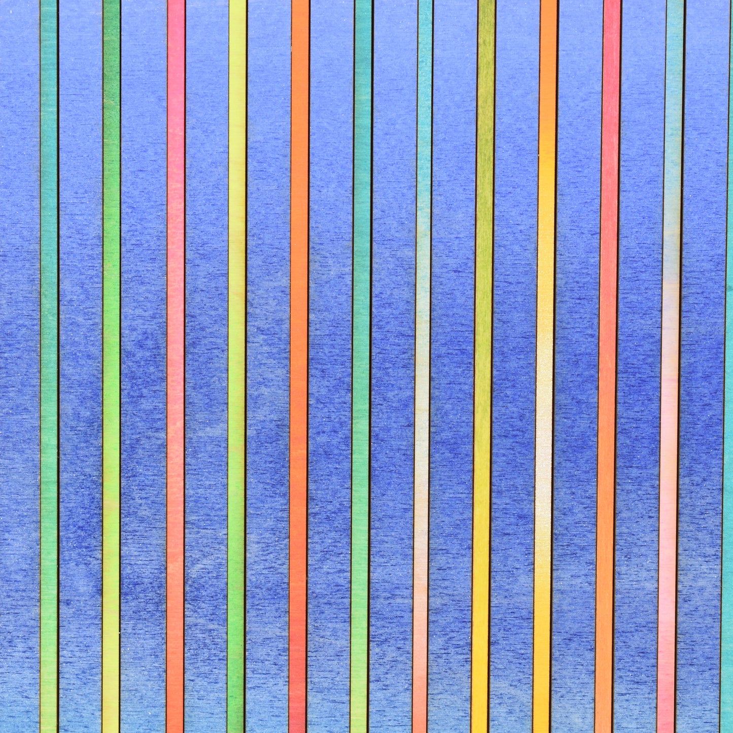 Narrow Stripe Colour Study Painting Aqua and Blue