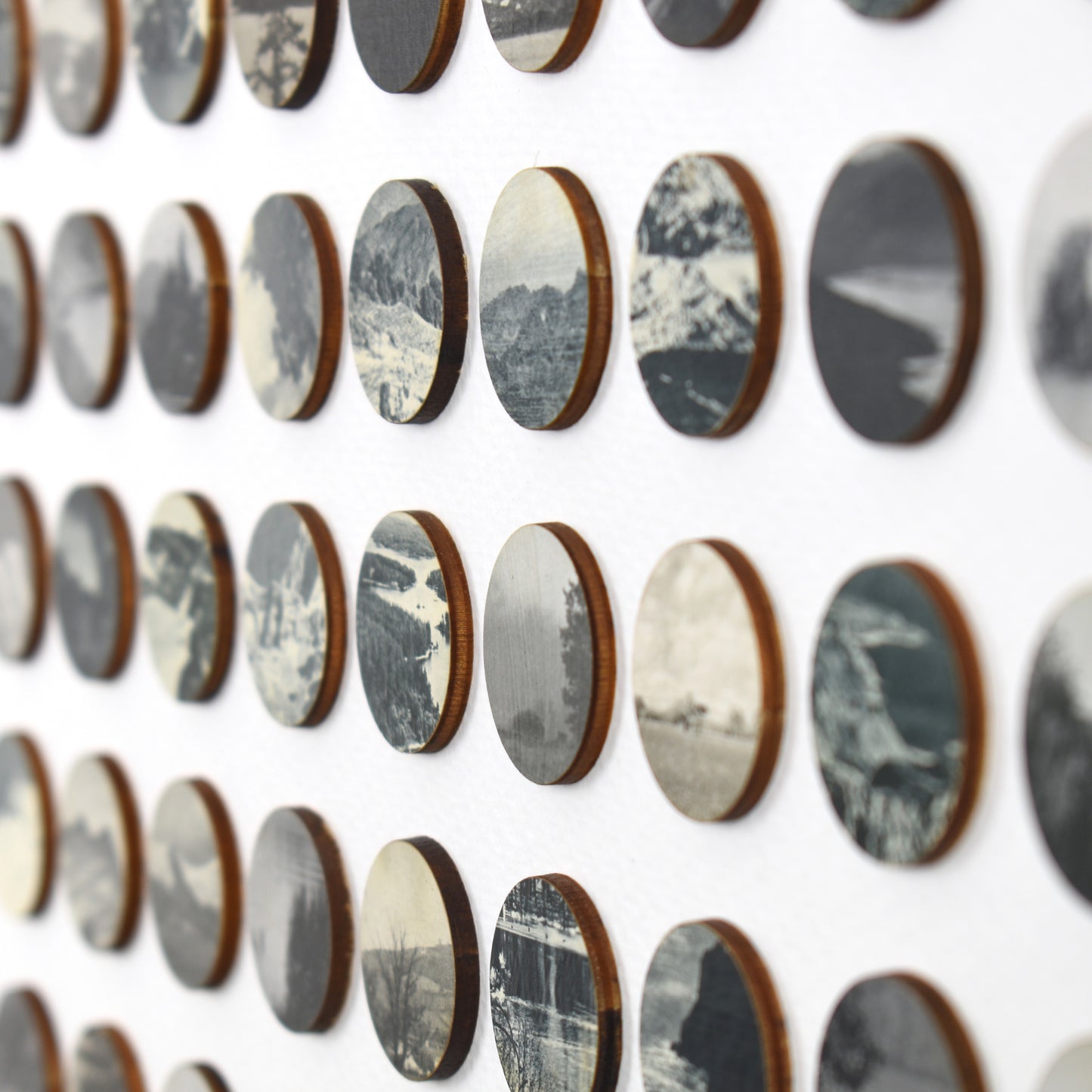 Seventy Five Monochrome Landscape Dots Collage