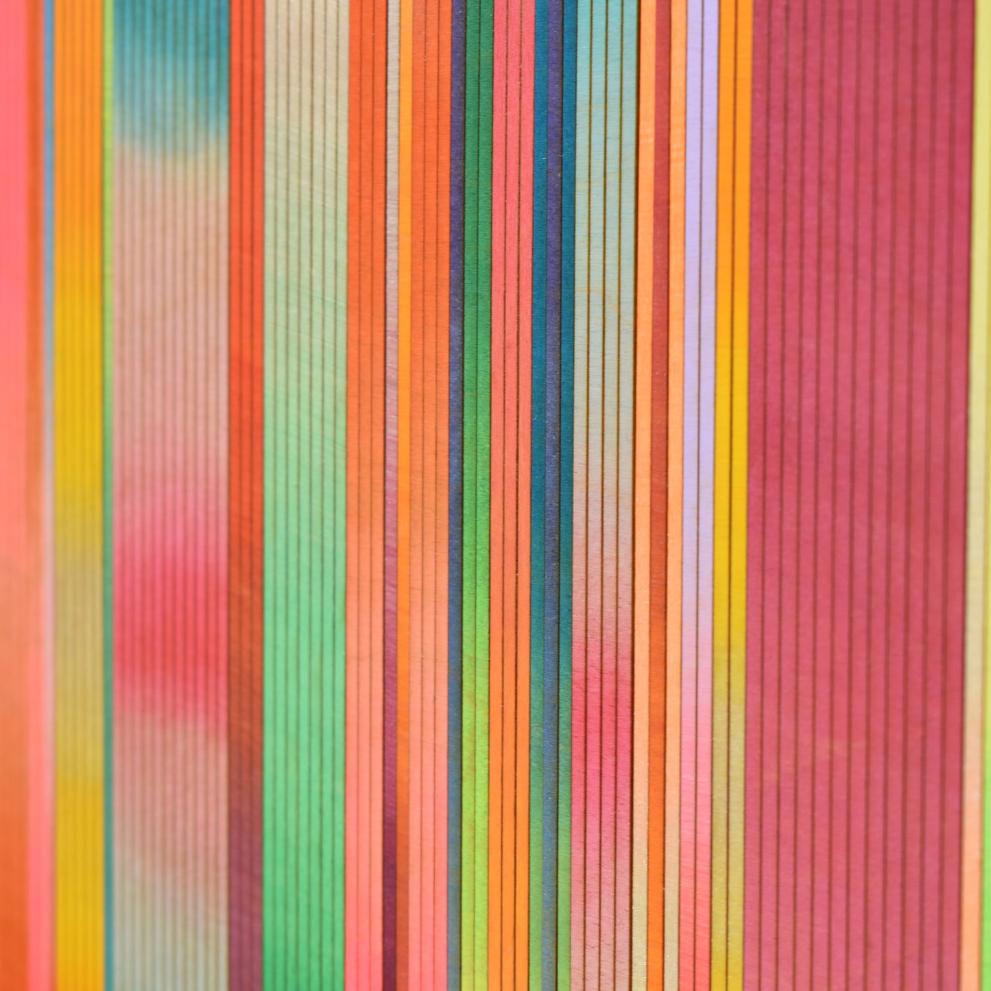 Irregular Stripe Colour Study Painting, Landscape Red Ombre