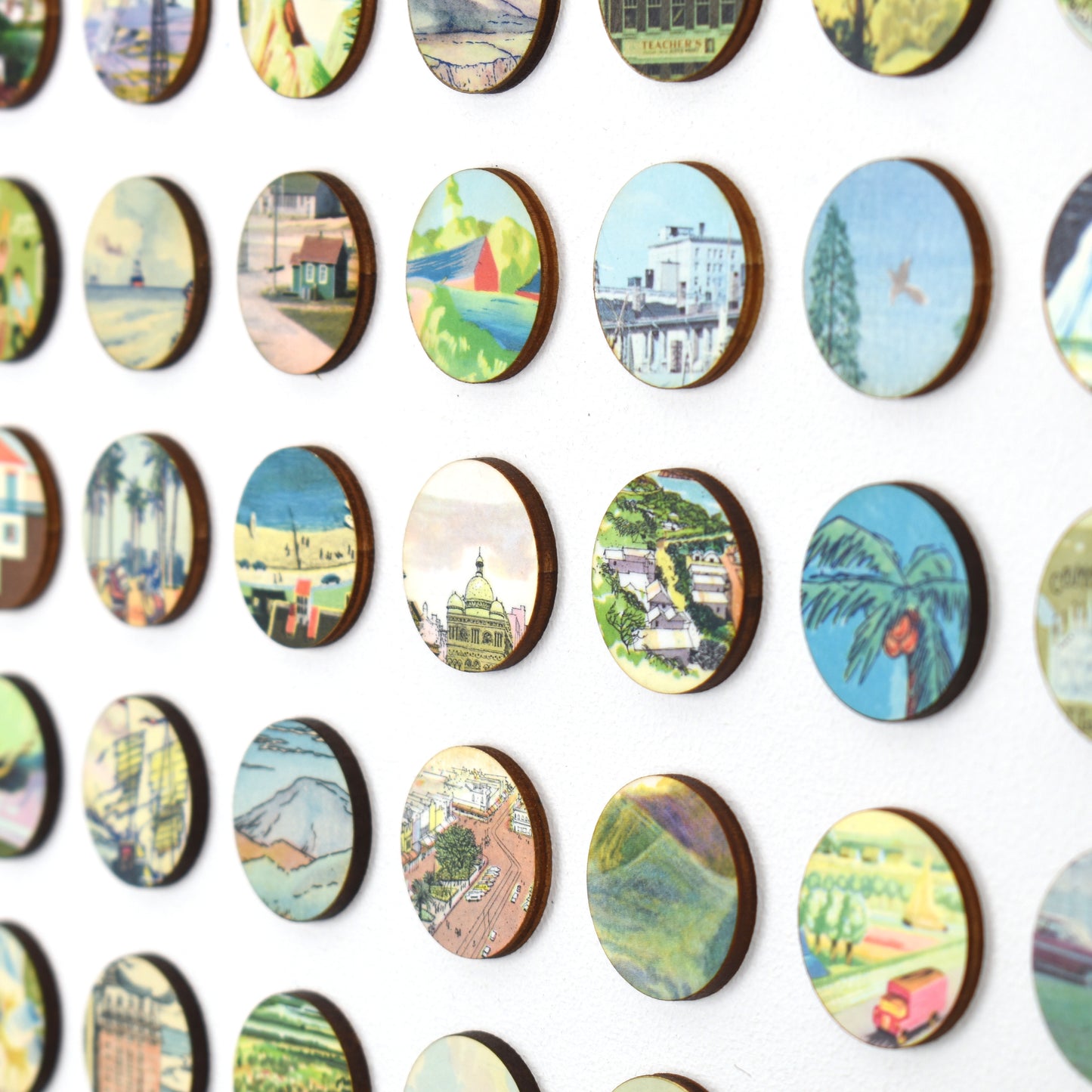 One Hundred Vintage Encyclopedia Dots Collage