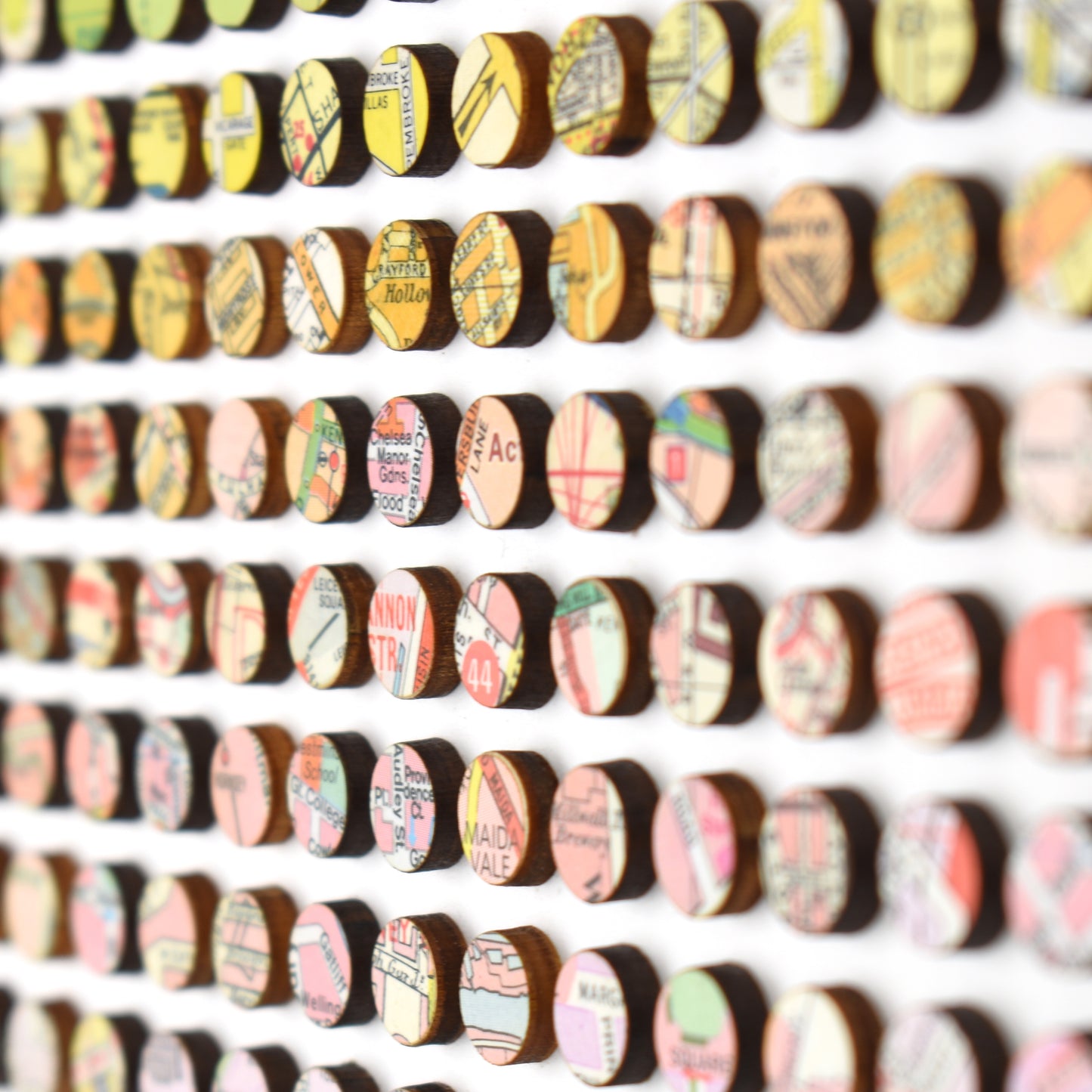 Three Hundred and Twenty Two London Map Dots Rainbow Collage