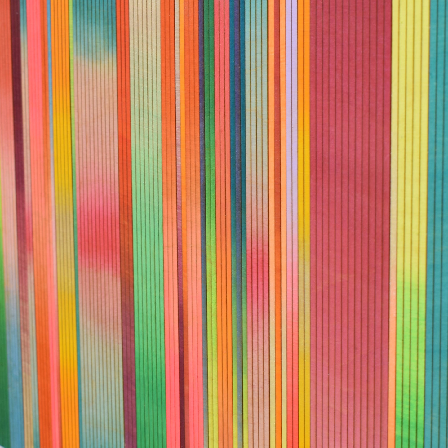 Irregular Stripe Colour Study Painting, Landscape Red Ombre