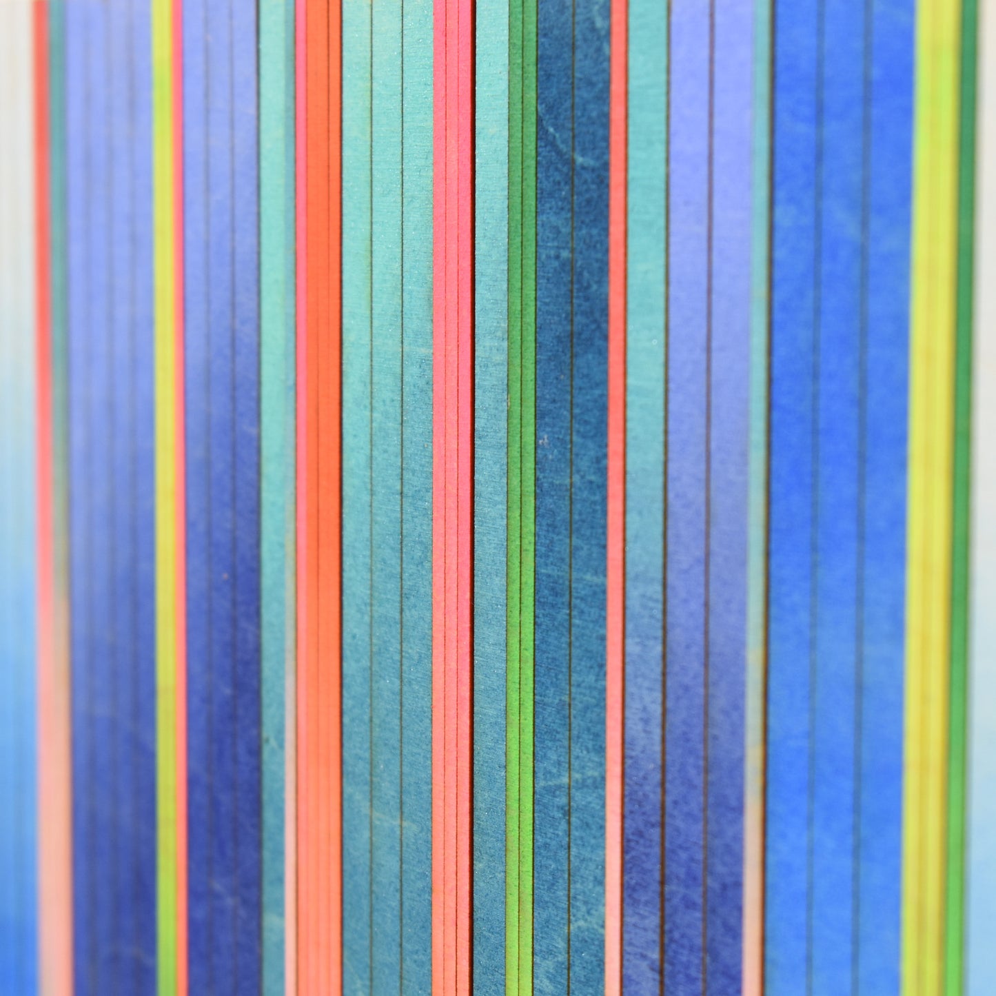 Irregular Stripe Colour Study Painting, Landscape Blue Ombre