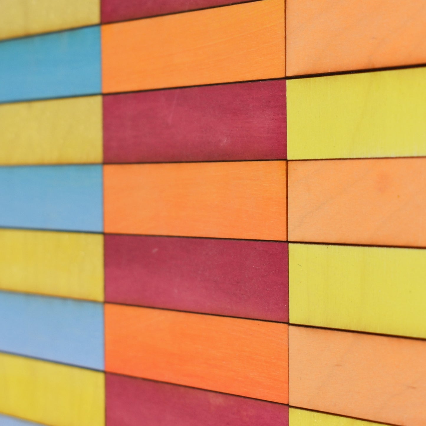 Orange and Blue Stripe Colour Study Painting