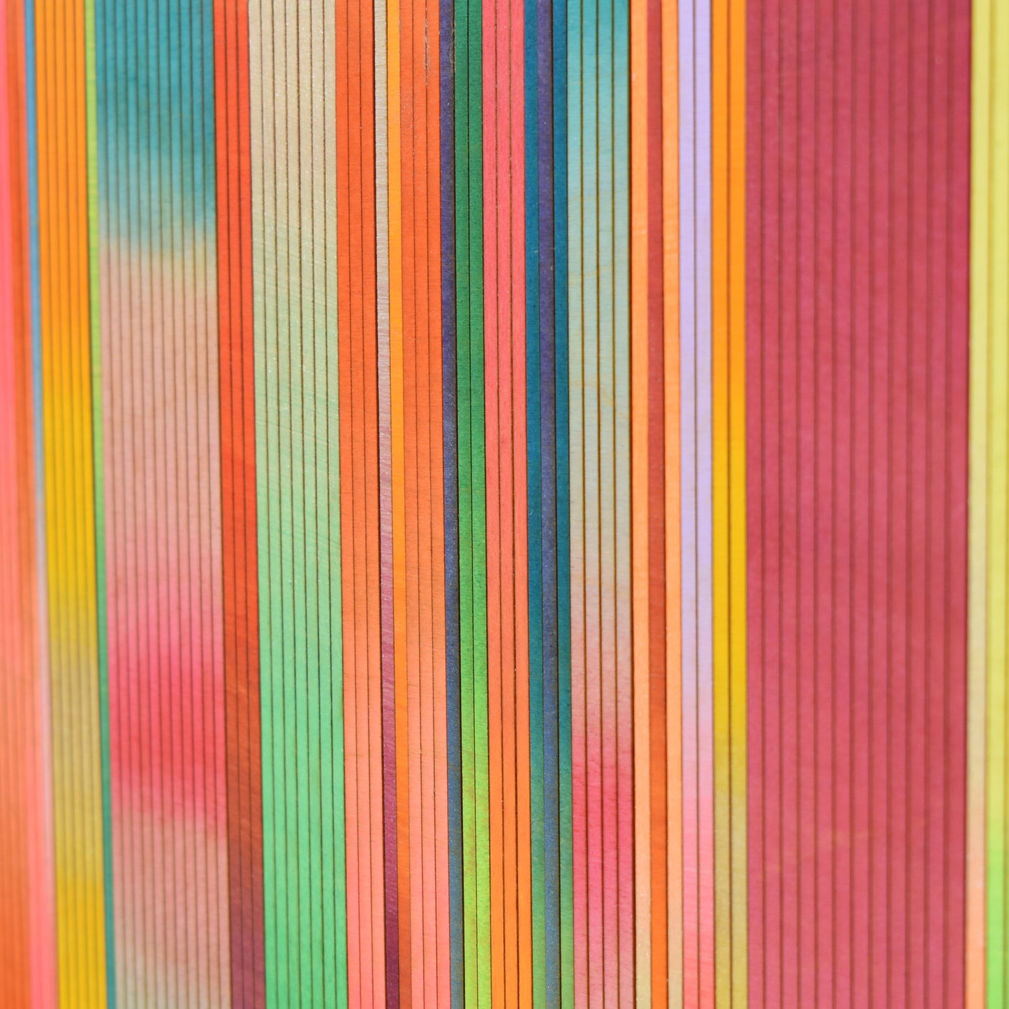 Irregular Stripe Colour Study Painting, Landscape Red Ombre