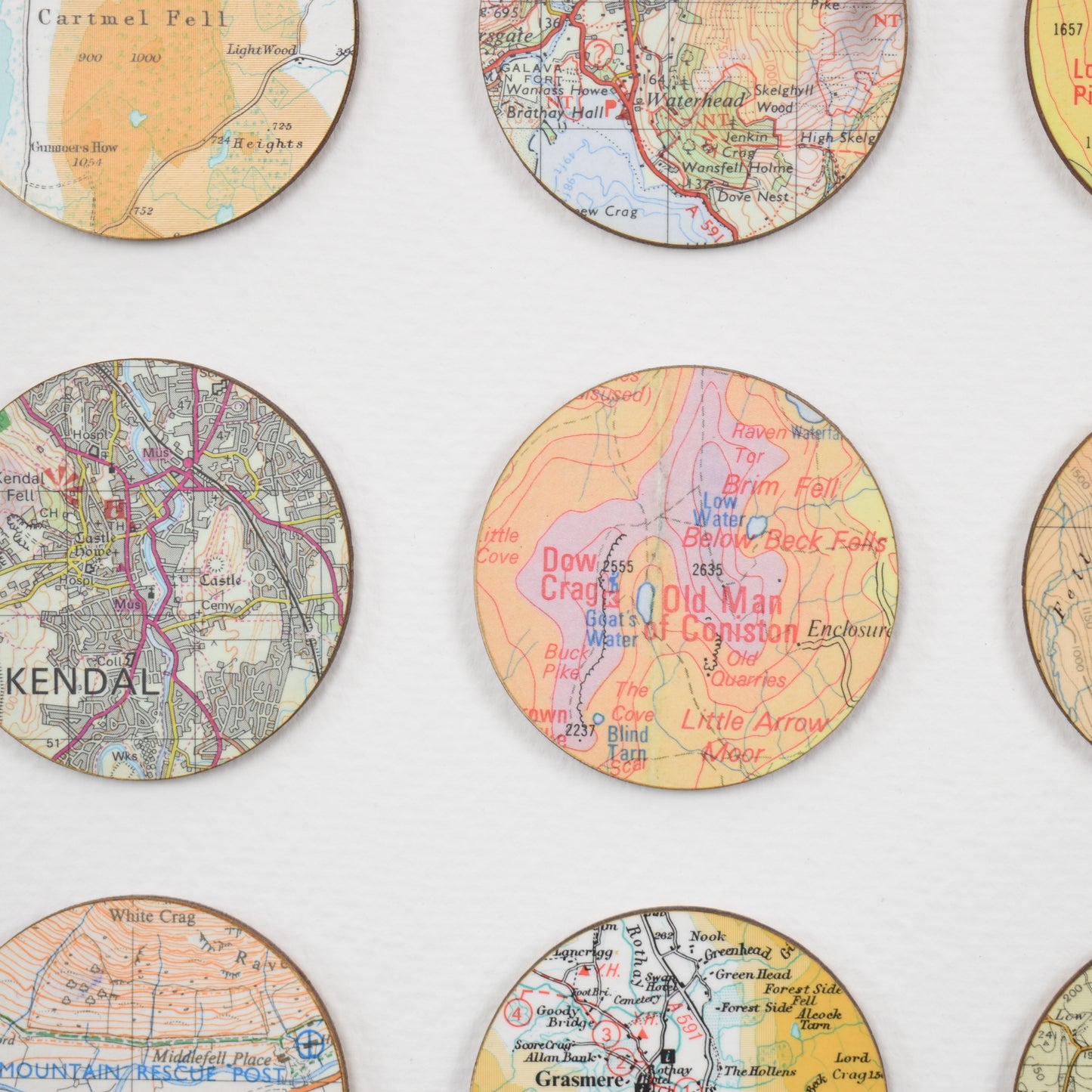 Forty Nine English Lakes Map Dots Collage