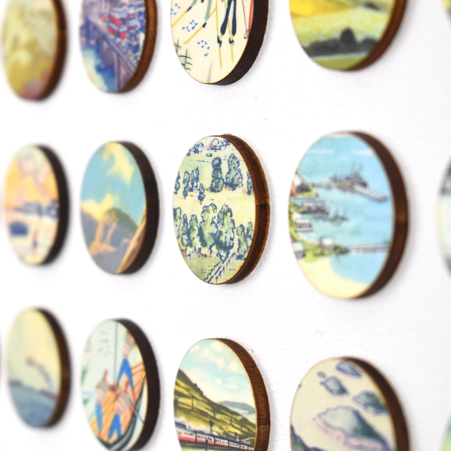 One Hundred Vintage Encyclopedia Dots Collage