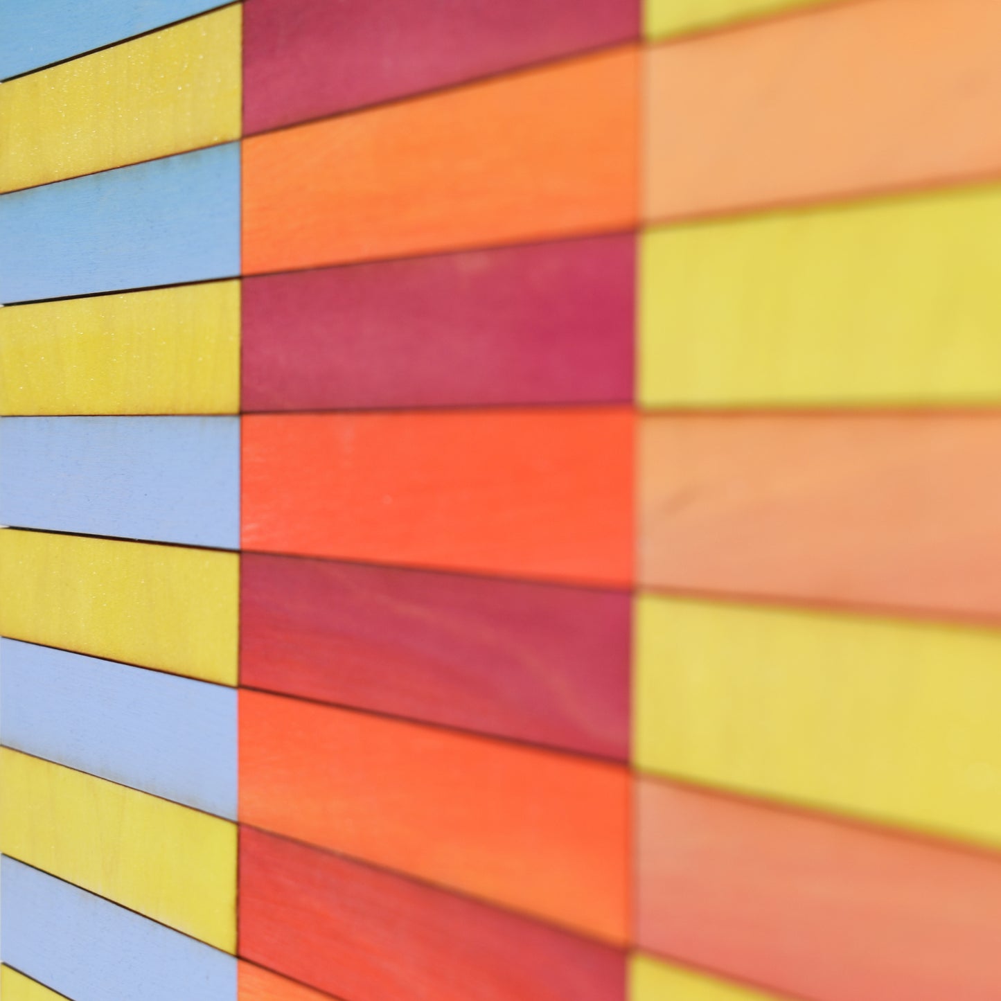 Detail of yellow and red stripe painting