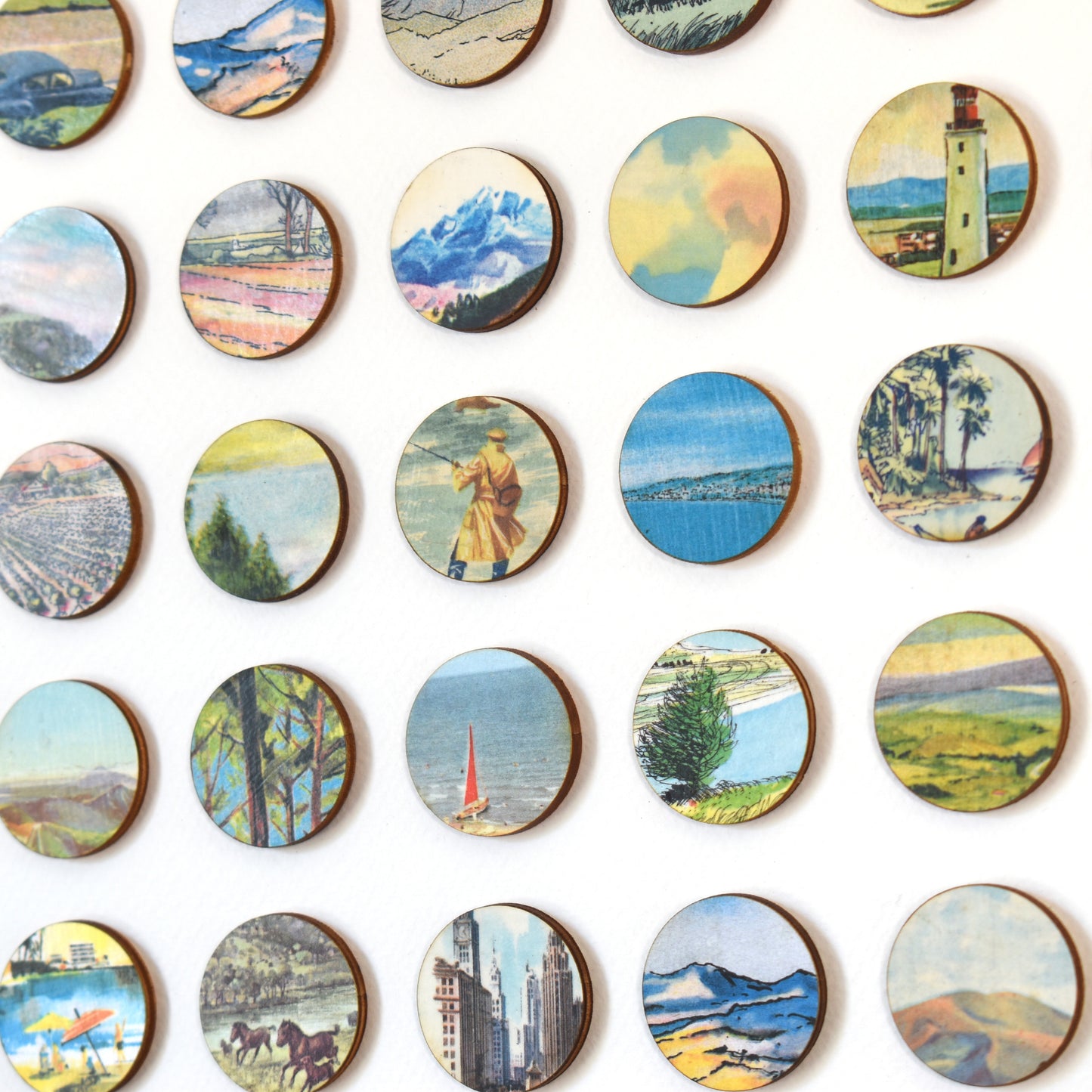 One Hundred Vintage Encyclopedia Dots Collage #3