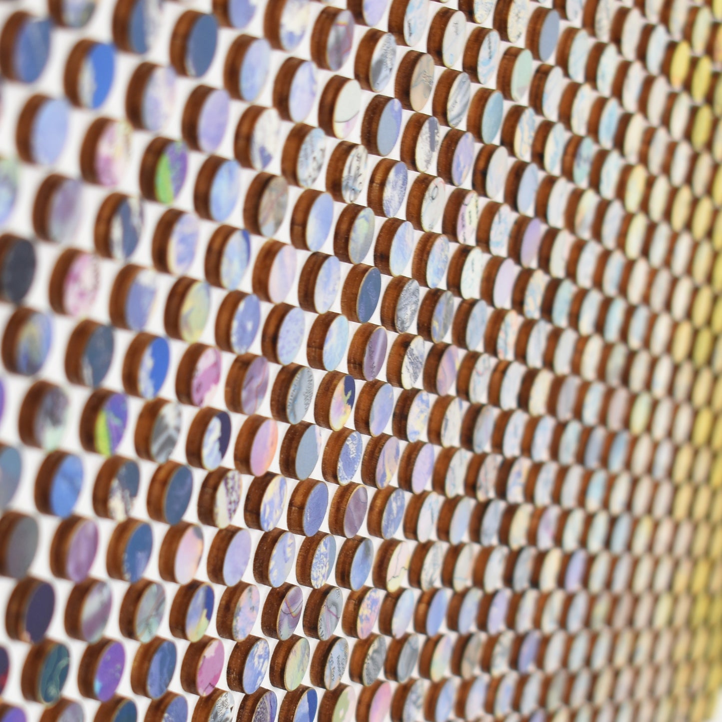 One Thousand and Twenty Four Black to Yellow Map Dots Collage