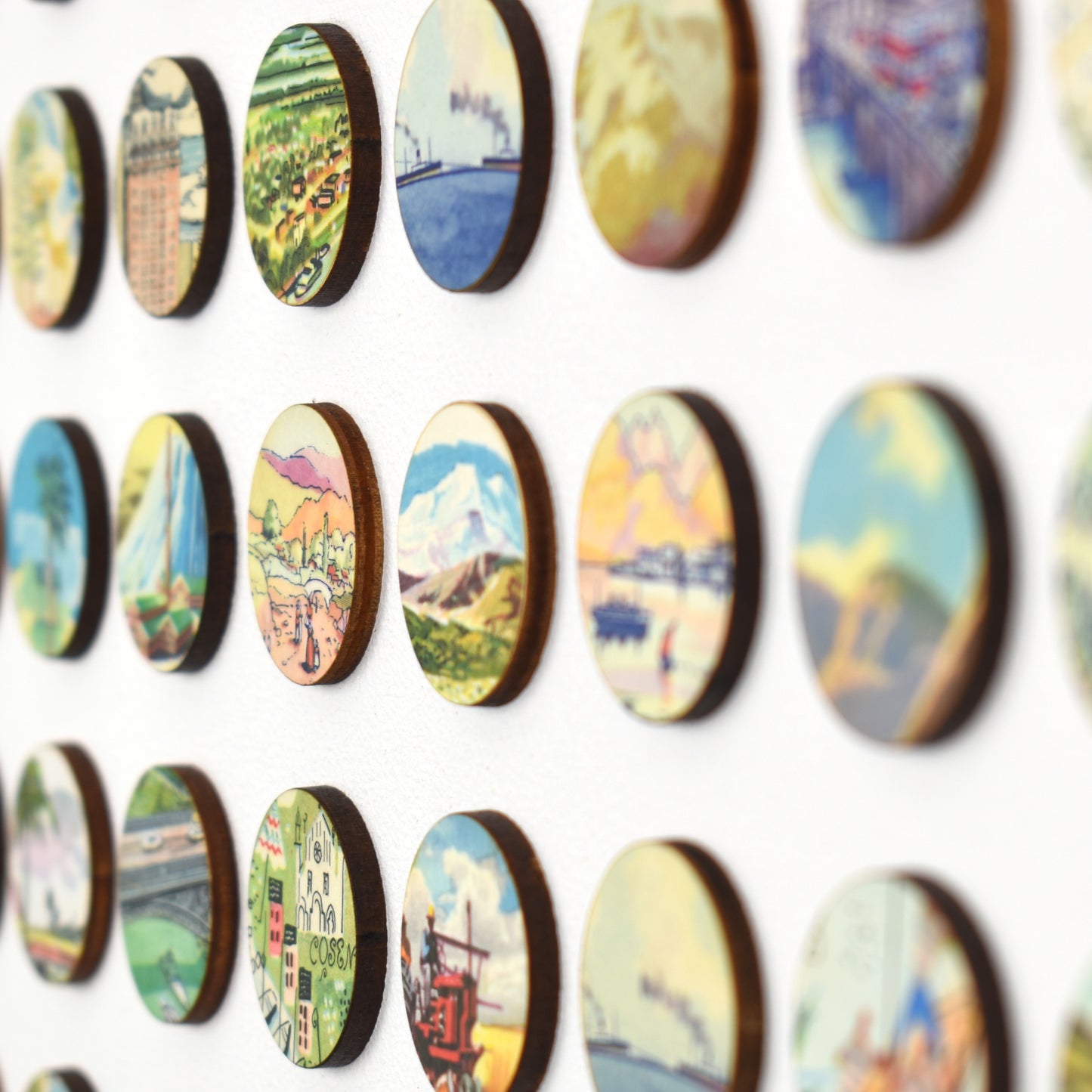 One Hundred Vintage Encyclopedia Dots Collage