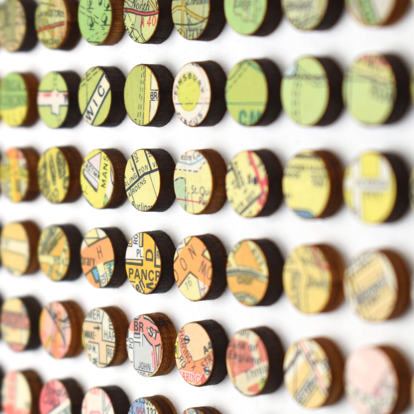 Three Hundred and Twenty Two London Map Dots Rainbow Collage
