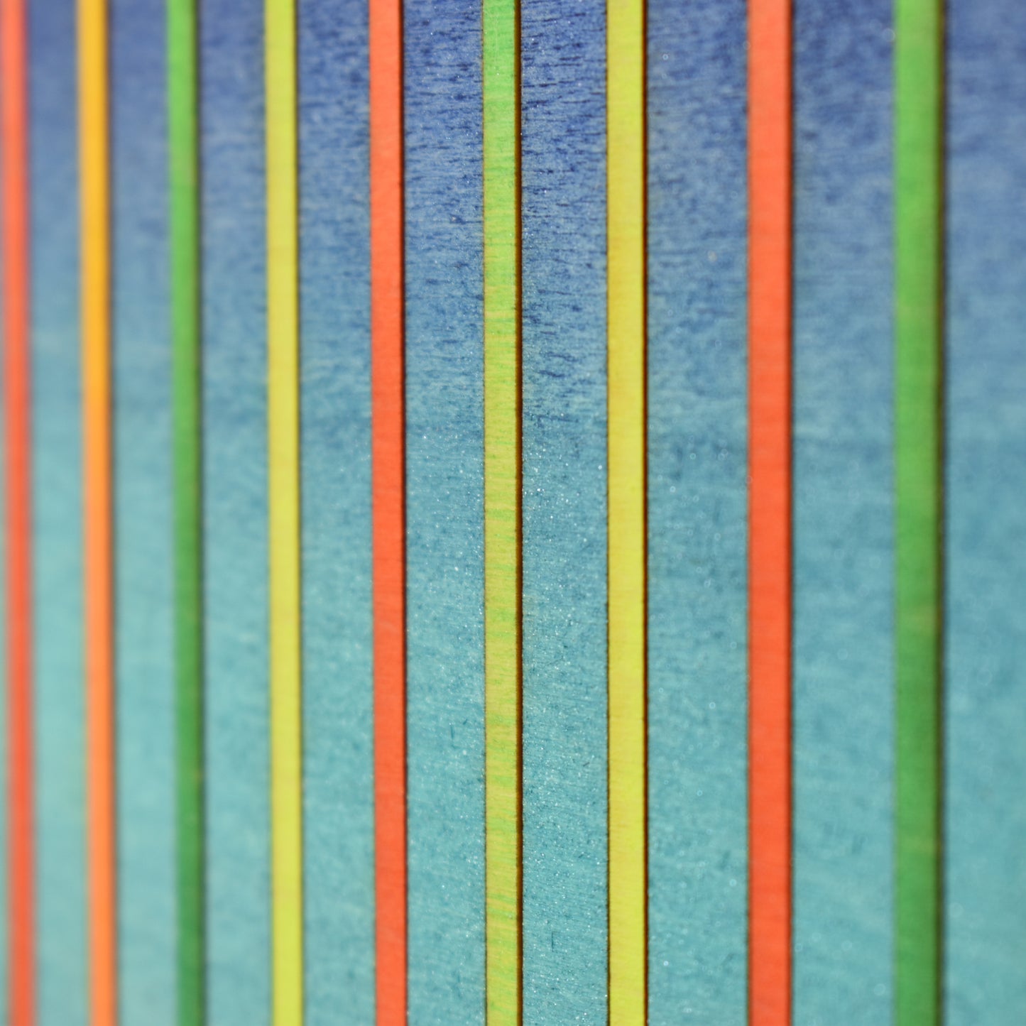 Narrow Stripe Colour Study Painting Aqua and Blue