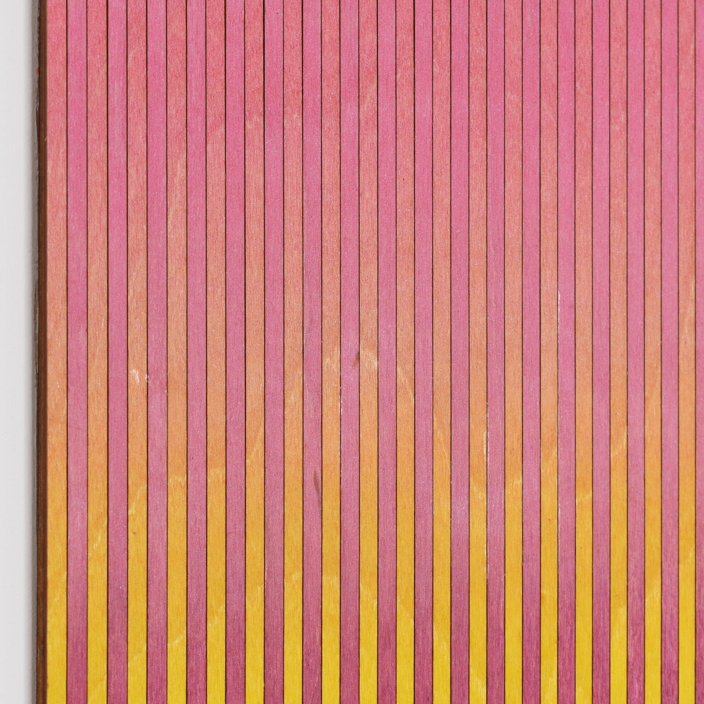 Narrow Stripe Colour Study Painting, Yellow and Pink
