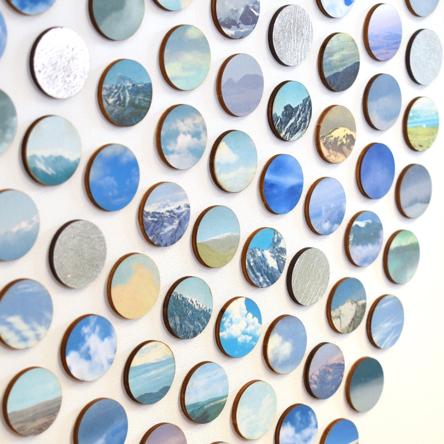 Silver Lining Sky Dots Circle Collage
