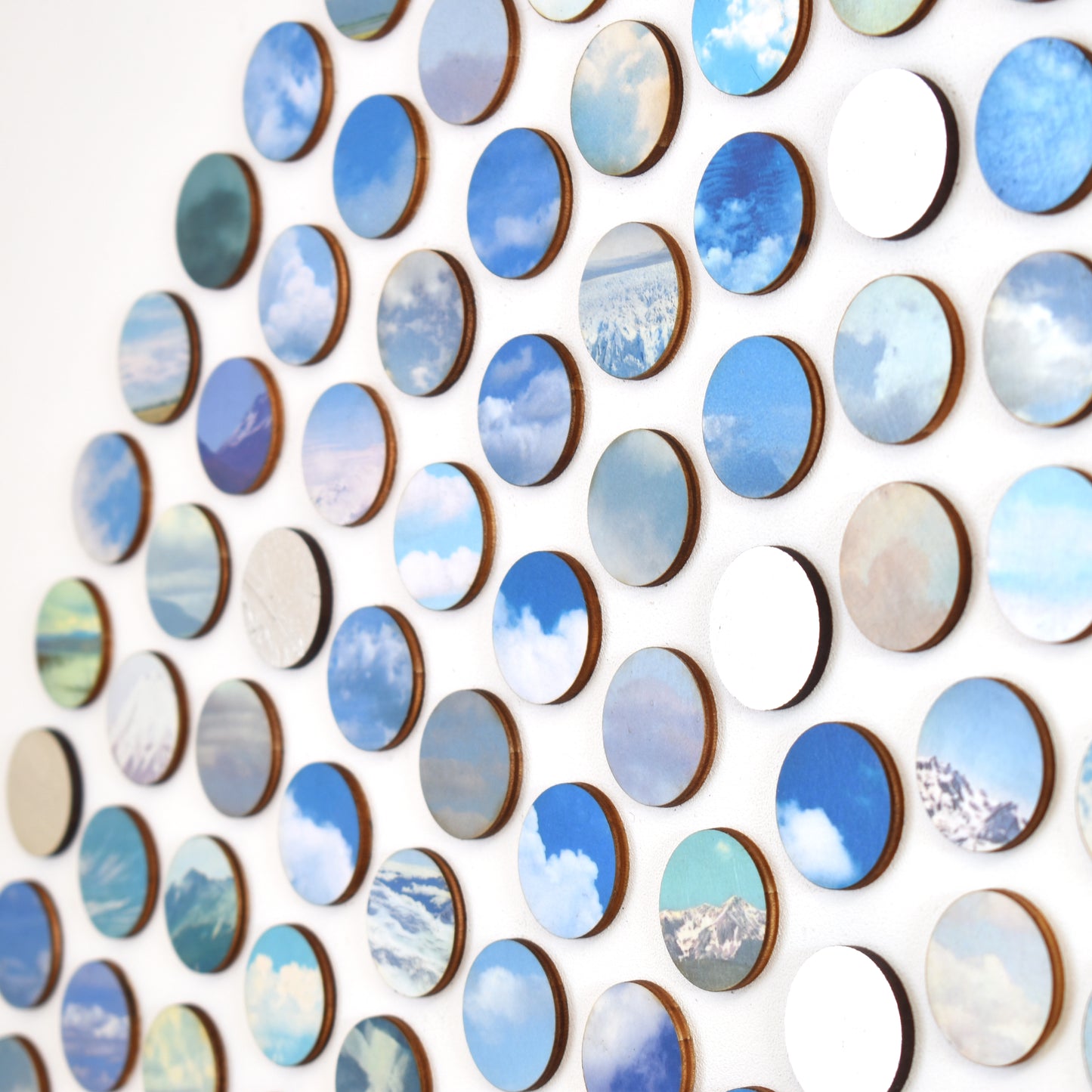 Silver Lining Sky Dots Circle Collage