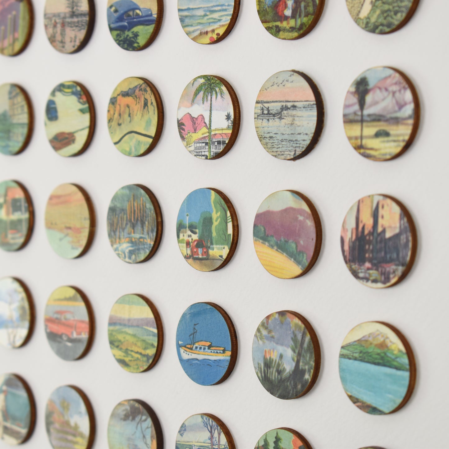One Hundred Vintage Encyclopedia Dots Collage