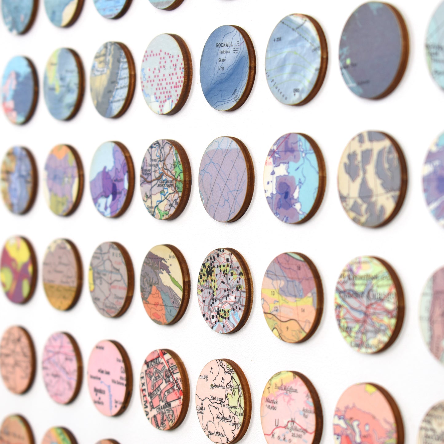 Three Hundred and Twenty Four World Map Dots Rainbow