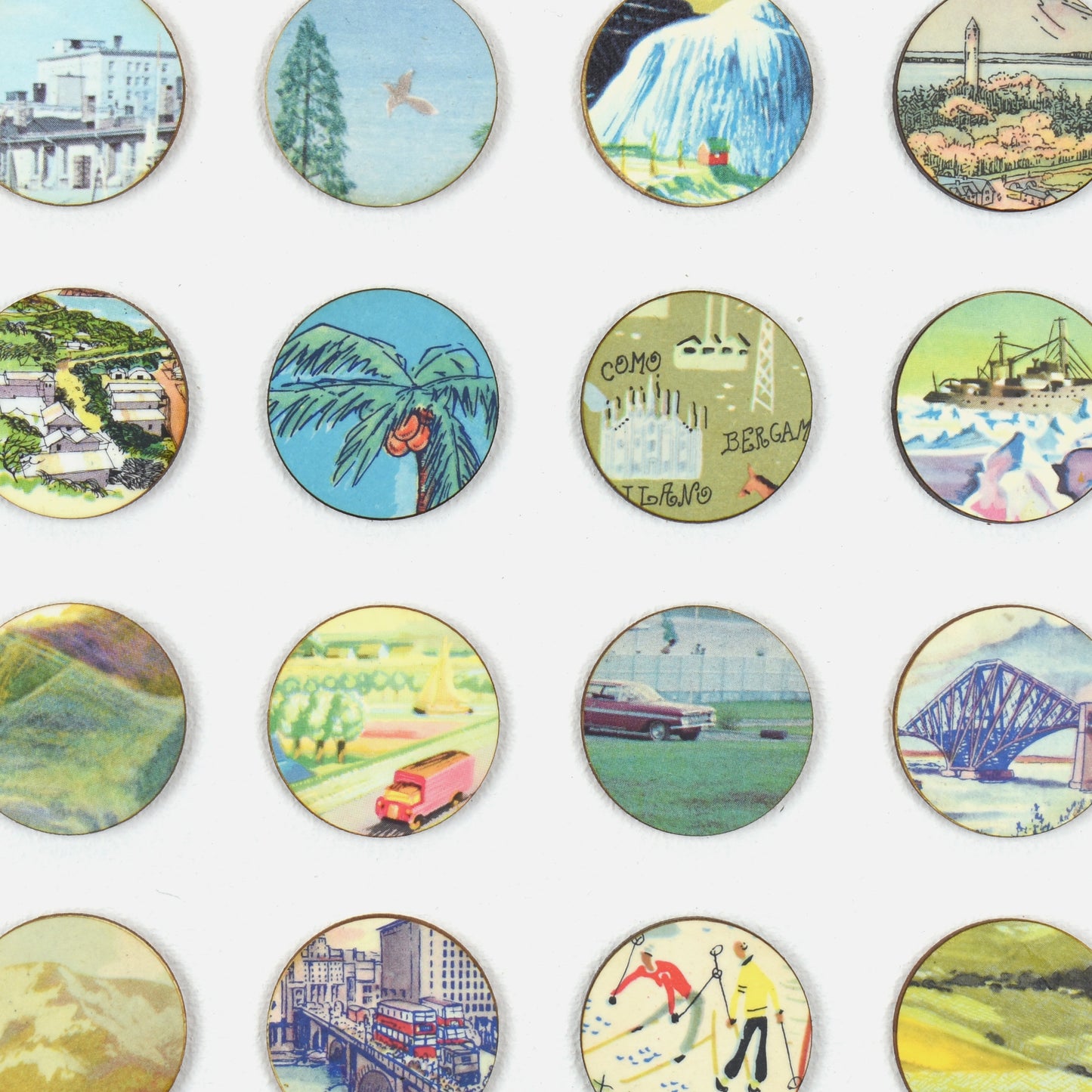 One Hundred Vintage Encyclopedia Dots Collage