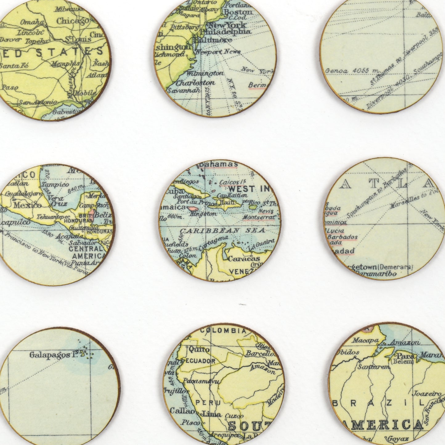 Eighty One Continuous World Map Dots Collage